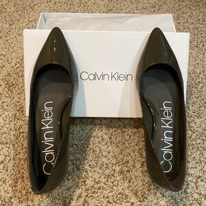 Calvin Klein - Gabrianna Patent Leather Kitten Heels